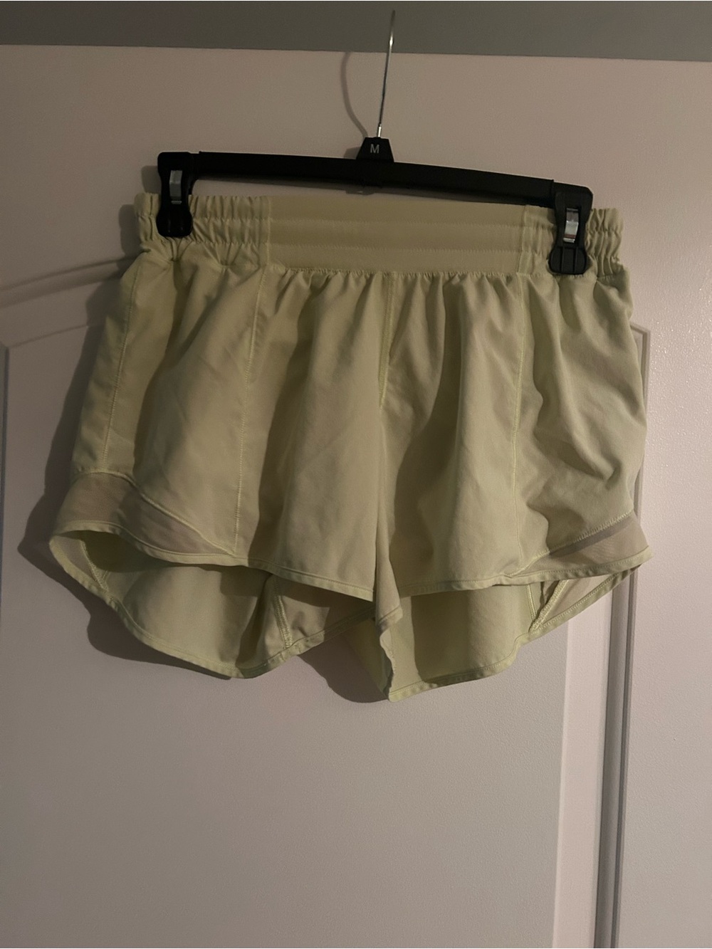 lululemon athletica Light Yellow Women's Athletic Running Shorts